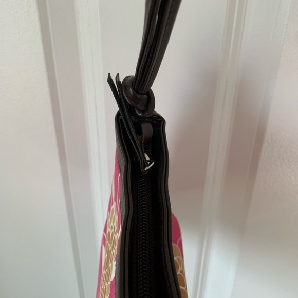 Victoria's Secret Y2k Angel Shoulder Bag Purse Floral Faux Leather Hand Pink - Picture 13 of 15